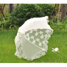 Рука ремесло кружево ткань белый свадебный зонтик зонтик Белый Свадебный зонтик